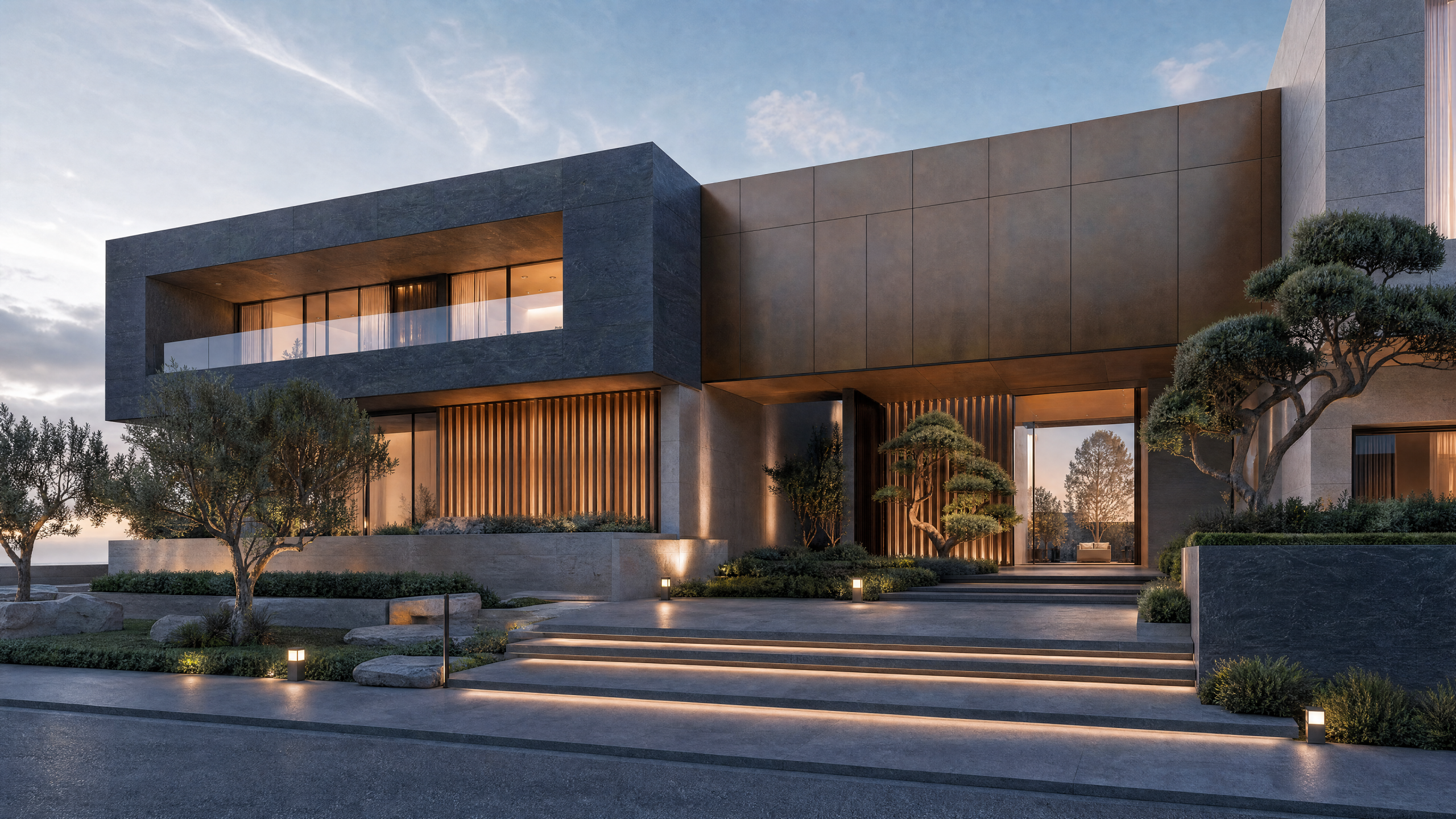 Левое крыло VILLA MARE и входная зона