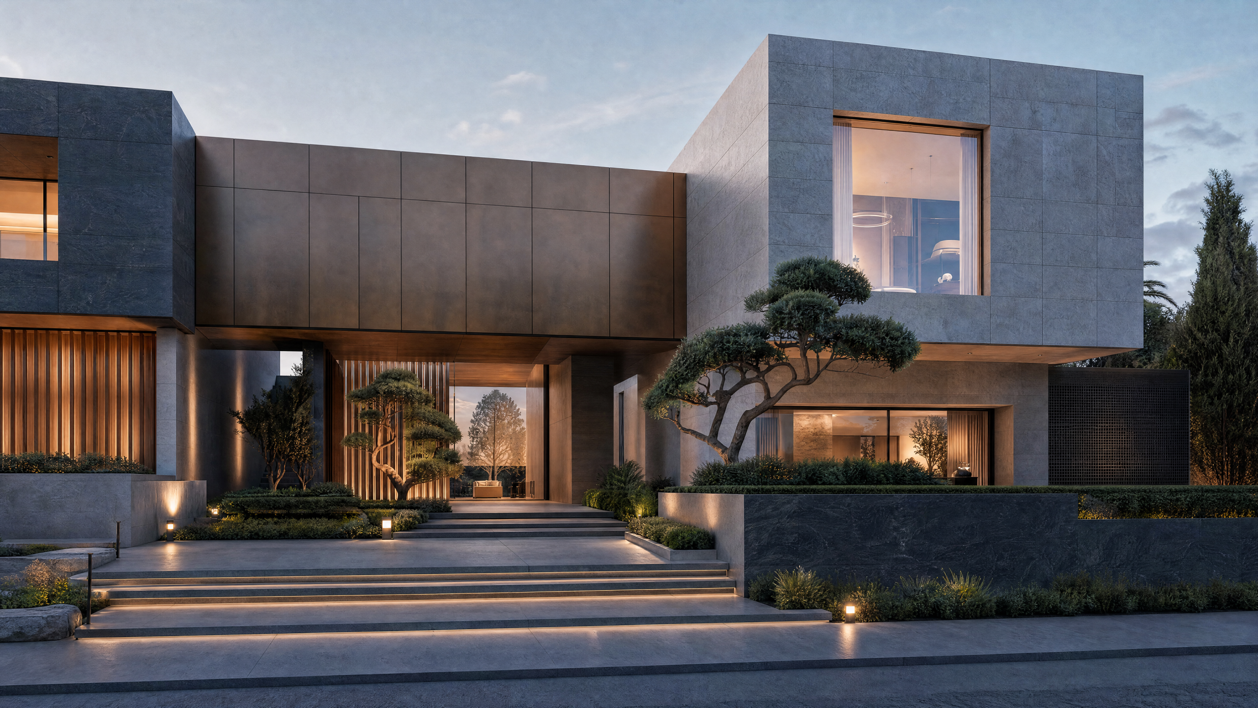 Правое крыло VILLA MARE и панорамное остекление